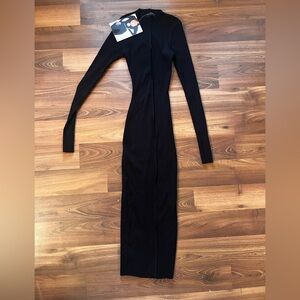 Naked Wardrobe Black Midi Dress